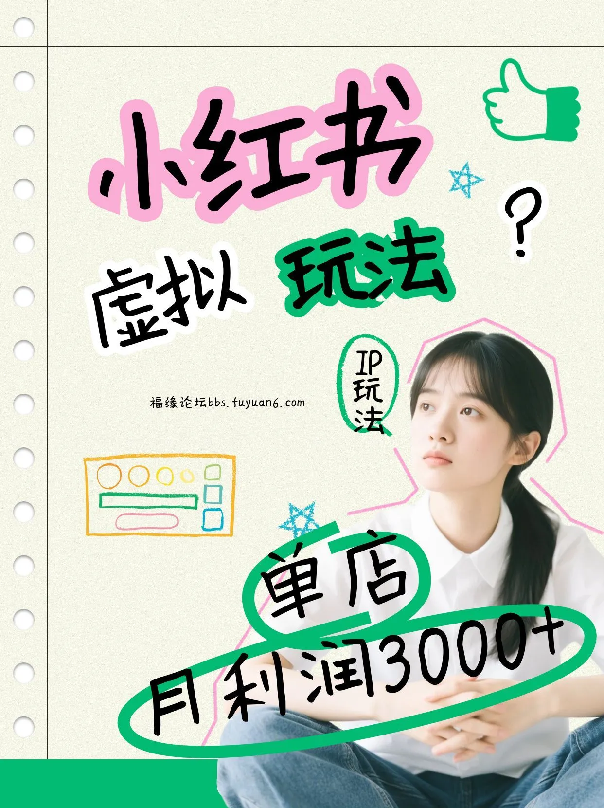 小红书虚拟玩法(铺货流和单品玩法),单店月利润3000+,IP打法+原创商品(0违规)-一起筹课网