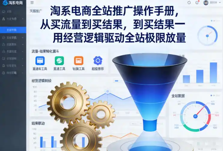 淘系电商全站推广操作手册,从买流量到买结果一用经营逻辑驱动全站极限放量-一起筹课网