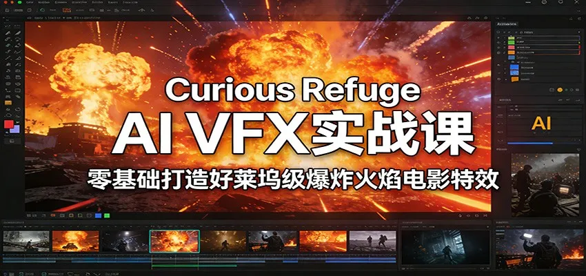 Curious Refuge AI VFX实战课,零基础打造好莱坞级爆炸火焰电影特效-一起筹课网