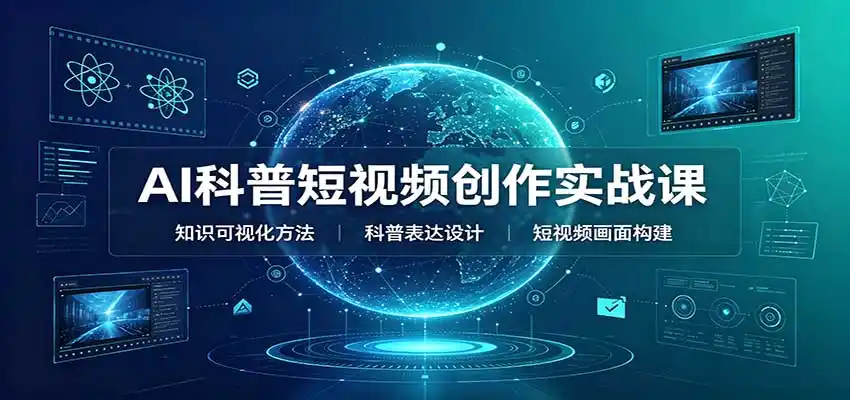AI科普短视频创作实战课：配套要点文档，文案与视频提示词模板教学-一起筹课网