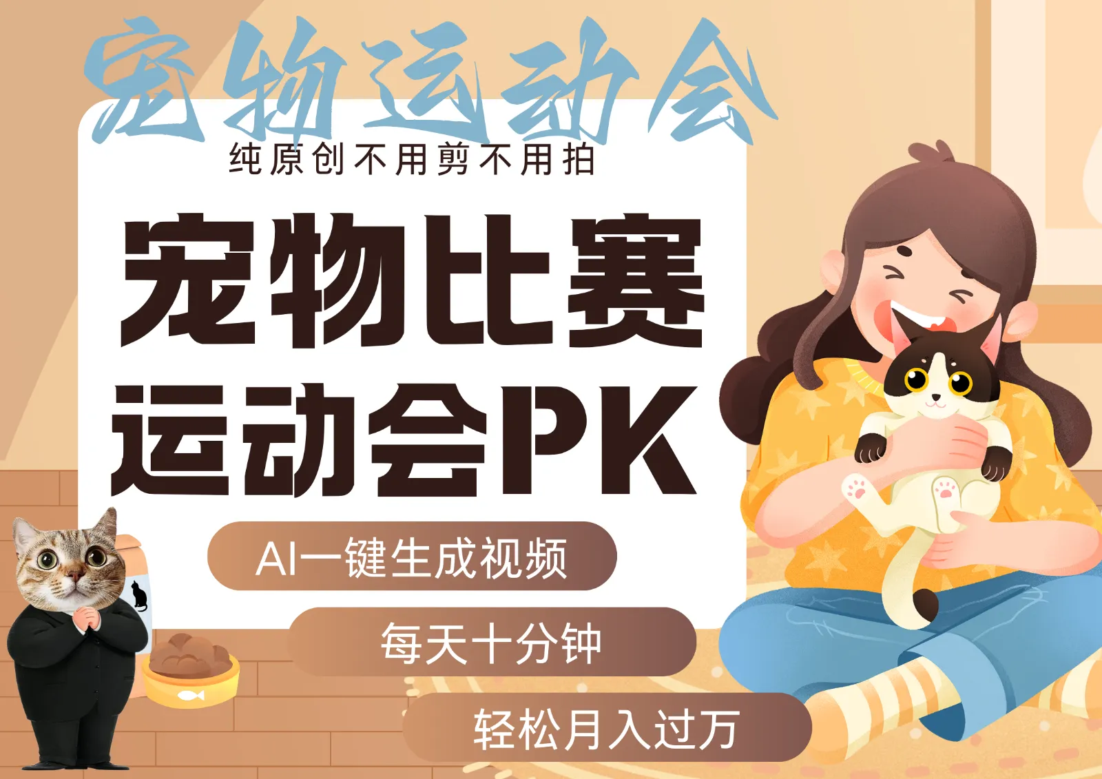 AI萌宠运动员跳水 射击 篮球 足球比赛 每天十分钟 附详细提示词文案库 代替做…-一起筹课网