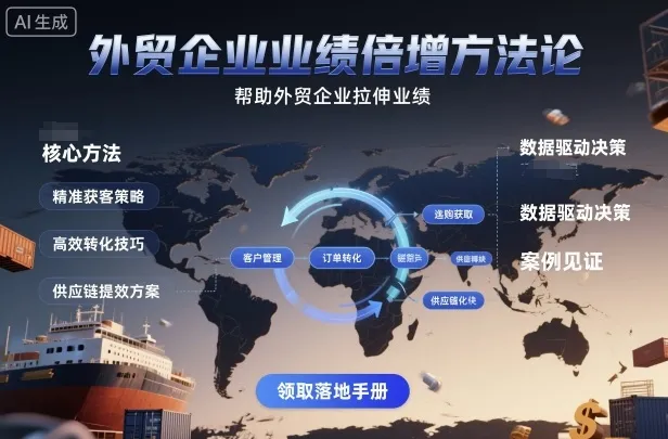 外贸企业业绩倍增方法论，帮助外贸企业拉伸业绩-一起筹课网