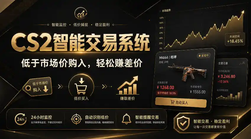 CS2智能交易系统，轻松賺差价|自动运行，无需自己挂G|数据支持任何形式验证【揭秘】-一起筹课网