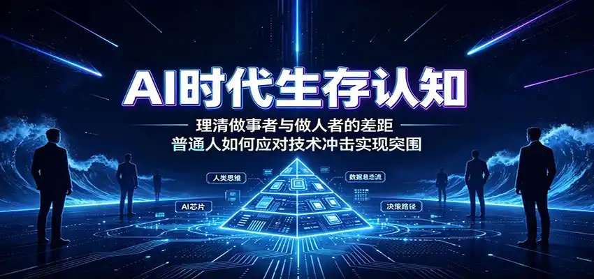 AI时代生存认知:理清做事者与做人者的差距,普通人如何应对技术冲击实现突围-一起筹课网
