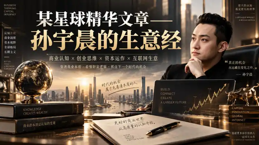 某星球精华文章——孙宇晨的生意经-一起筹课网