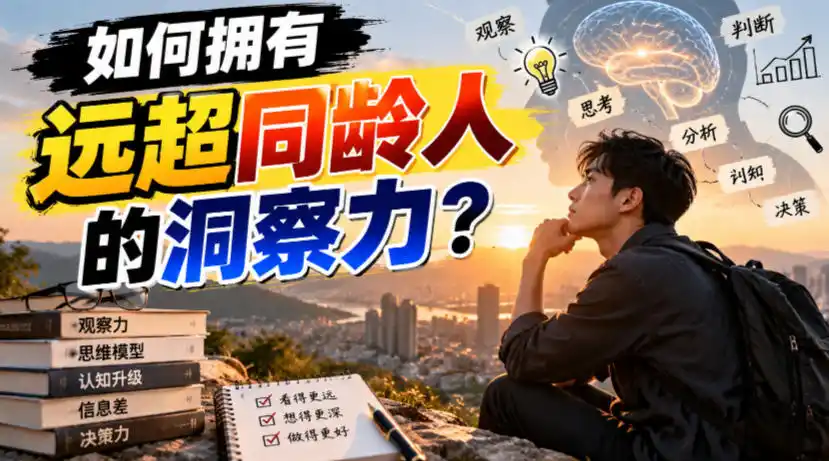 付费文章：如何拥有远超同龄人的洞察力？-一起筹课网